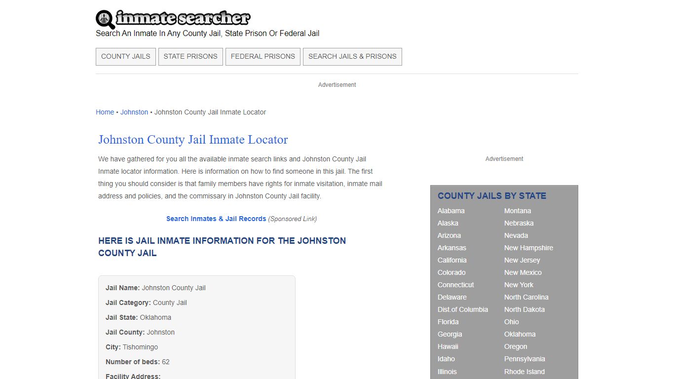 Johnston County Jail Inmate Locator - Inmate Searcher